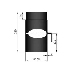 Rauchrohr Stahl 250 Mm Schwarz Mit Drosselklappe -Brunner Verkäufe 12 120xrlnyqwmgeq7b