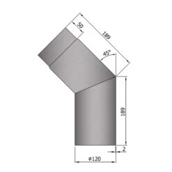 Rauchrohrbogen Stahl 45° Hellgrau 11 Rauchrohrbogen Stahl 45° Hellgrau -Brunner Verkäufe 12 241amvxarnromsdk