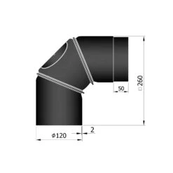 Rauchrohrbogen Stahl Verstellbar 0-90° Schwarz Mit Tür -Brunner Verkäufe 12 260j1erwed5pfz6b