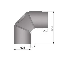 Rauchrohrbogen Stahl Verstellbar 0-90° Hellgrau Mit Putztür -Brunner Verkäufe 12 2615ahwhe8vkvk2j