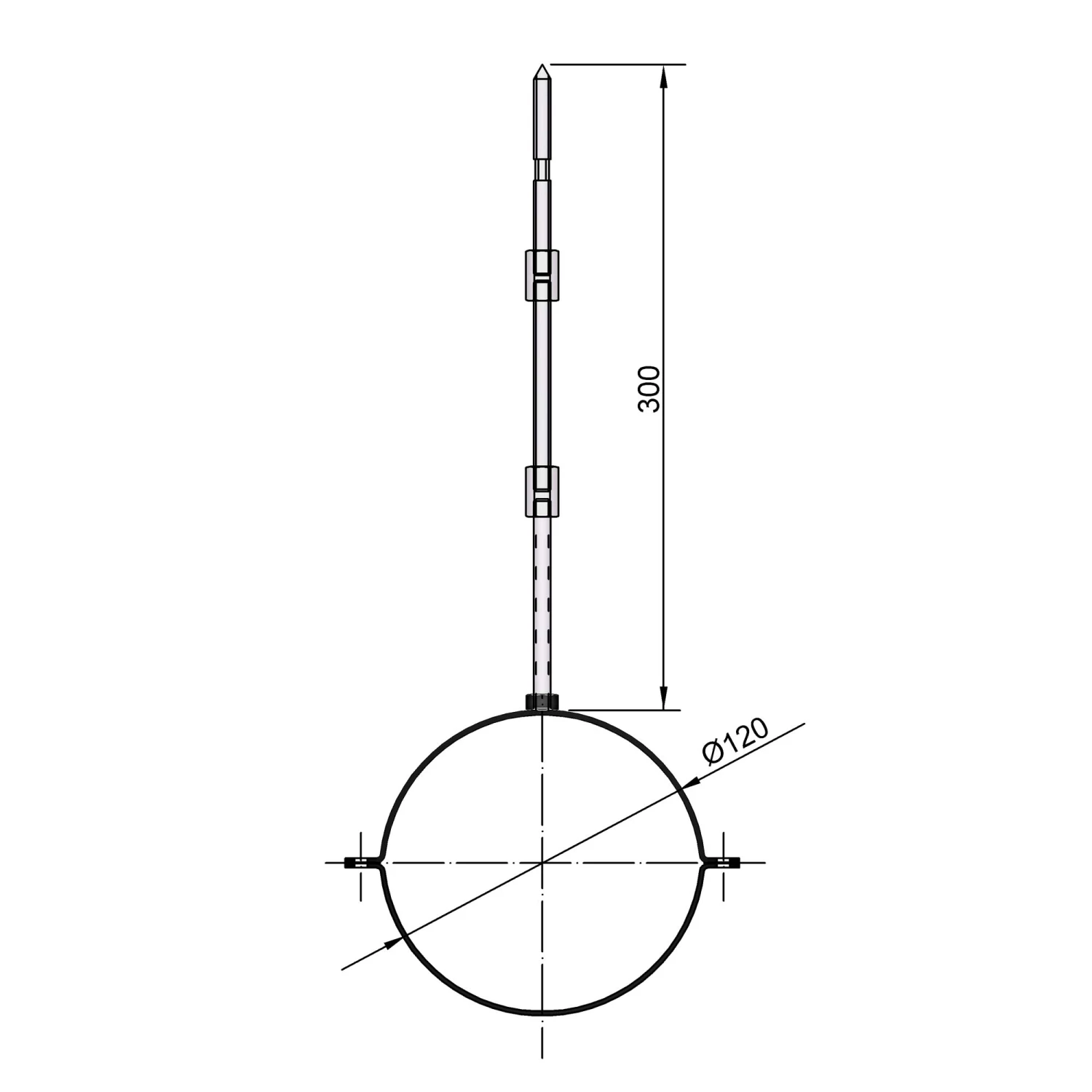 Halteschellen Set Für Rauchrohr Stahl Schwarz 5 Halteschellen Set Für Rauchrohr Stahl Schwarz – Bild 3