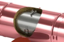 Schornsteinrohr 540 Mm Doppelwandig Mit Prüföffnung Verkupfert - Eka Complex D 25 -Brunner Verkäufe 1212 3