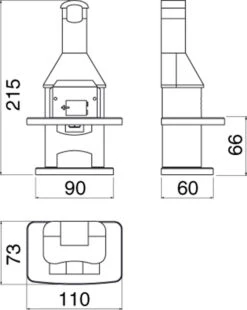 Grillkamin Wellfire NOVA QUATTRO 4 In 1 Weiß Mit Betonhaube -Brunner Verkäufe 1237 1