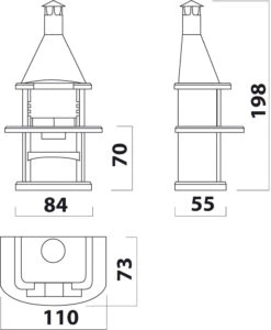 Grillkamin Wellfire ALEGRA Mit Edelstahlhaube -Brunner Verkäufe 1250 1