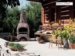 Grillkamin Wellfire LANDAU Rot-braun Mit Natursteinverkleidung -Brunner Verkäufe 1252 2