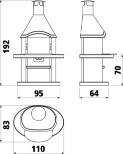 Grillkamin Wellfire DIORA Mit Edelstahlhaube -Brunner Verkäufe 1255 1