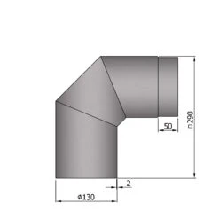 Rauchrohrbogen Stahl 2x 45° Hellgrau -Brunner Verkäufe 13 251oyigqwcaeot8w