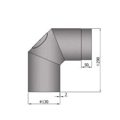 Rauchrohrbogen Stahl 2x 45° Hellgrau Mit Tür -Brunner Verkäufe 13 253bk9rtc4ml3ocd