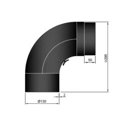 Rauchrohrbogen Stahl 90° Schwarz, Gezogen Mit Tür -Brunner Verkäufe 13 282wcgwx6ovax7rf