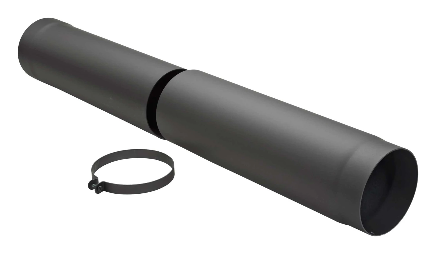 Teleskop-Rauchrohr Stahl 590-900 Mm Schwarz 4 Teleskop-Rauchrohr Stahl 590-900 Mm Schwarz – Bild 2