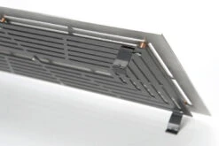 Design Lüftungsgitter 45 X 23 Cm Mit Einbaurahmen Edelstahl Matt - Schwarz -Brunner Verkäufe 1465 1