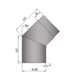 Rauchrohrbogen Stahl 45° Hellgrau 9 Rauchrohrbogen Stahl 45° Hellgrau -Brunner Verkäufe 15 245fgnghfven2hg9