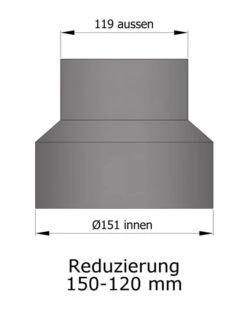 Reduzierung Rauchrohr Stahl Hellgrau, Weit-eng -Brunner Verkäufe 15 910iyrptwkjj1zdq