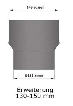 Erweiterung Rauchrohr Stahl Hellgrau, Eng-weit -Brunner Verkäufe 15 933ivevb9y0b3ulf