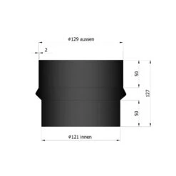 Erweiterung Rauchrohr Stahl Schwarz, Eng-weit -Brunner Verkäufe 15 938zn8sasgrjstlr