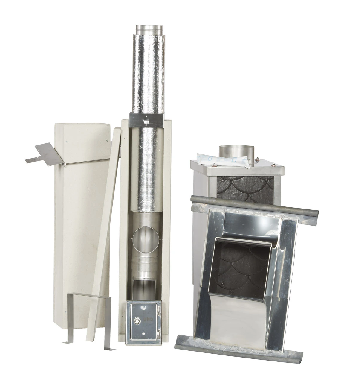 F90 Leichtbauschornstein 7,2 M V4A-Edelstahl NW 80-130 Mm - Eka L90 Compact 7 F90 Leichtbauschornstein 7,2 M V4A-Edelstahl NW 80-130 Mm - Eka L90 Compact – Bild 5