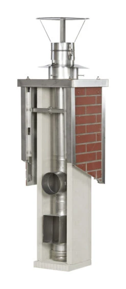 F90 Leichtbauschornstein 11,2 M V4A-Edelstahl NW 200 Mm - Eka L90 Compact -Brunner Verkäufe 1675 0