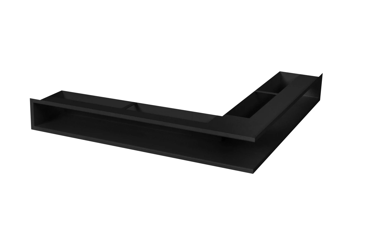 Eck-Luftleiste Für Heizeinsätze Kurzer Schenkel Links Schwarz 4 Eck-Luftleiste Für Heizeinsätze Kurzer Schenkel Links Schwarz – Bild 2