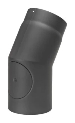 Rauchrohrbogen 22° Ø 150 Mm Schwarz Mit Tür -Brunner Verkäufe 1848 1