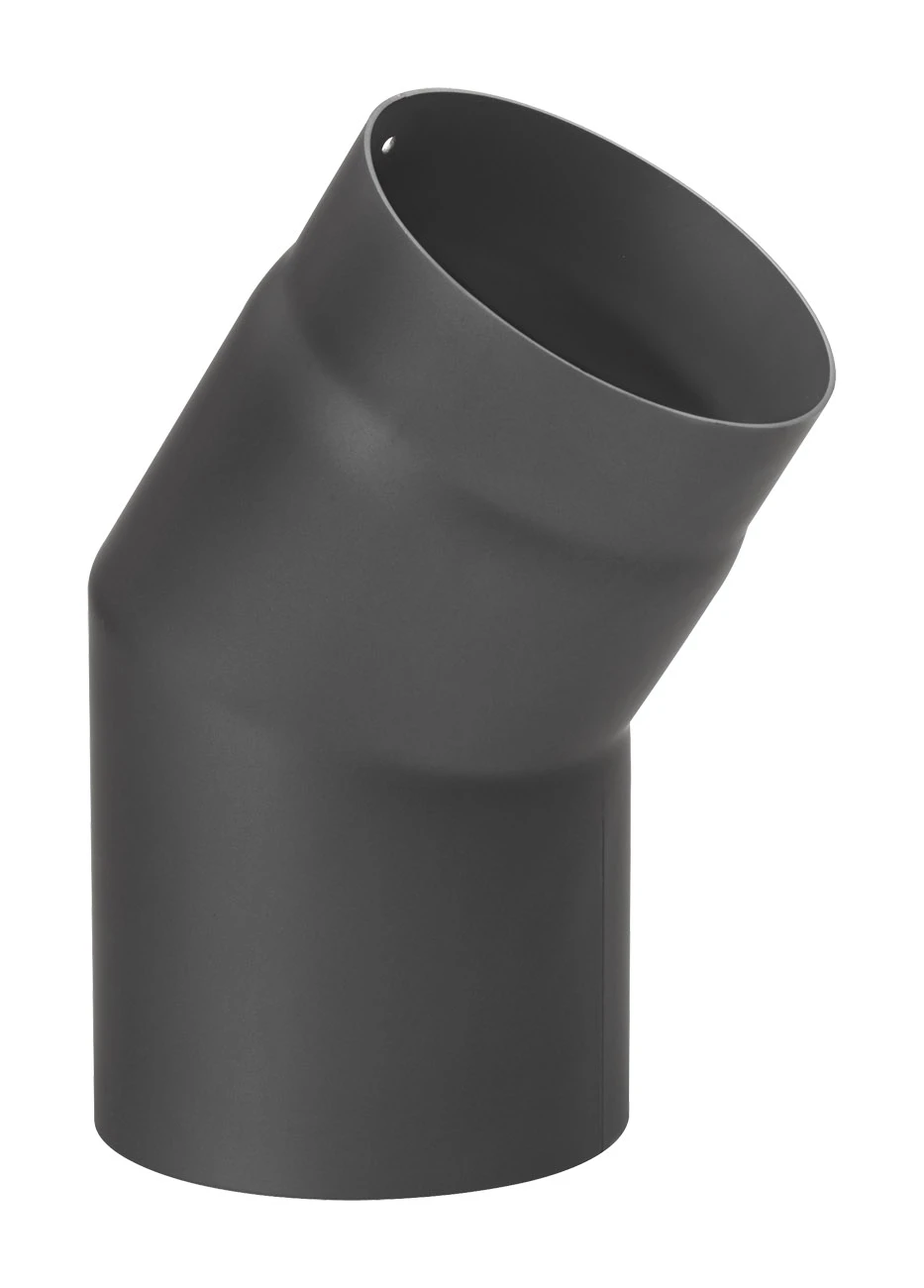 Rauchrohrbogen Stahl 33° Schwarz 3 Rauchrohrbogen Stahl 33° Schwarz