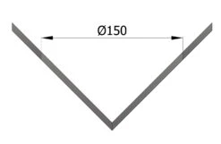 Eck-Wandrosette Rauchrohr Stahl Außen-Eck Ø 150 Mm Schwarz -Brunner Verkäufe 1882 1