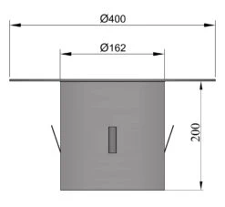 Deckenanschluss Rauchrohr Stahl Ø 150 Mm Schwarz -Brunner Verkäufe 1890 1