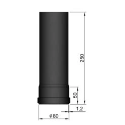Pellet-Ofenrohr Stahl 250 Mm Schwarz -Brunner Verkäufe 19 110fb62nnd4y1csb