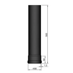 Pellet-Ofenrohr Stahl 500 Mm Schwarz -Brunner Verkäufe 19 130niuq7iqfbnhtk