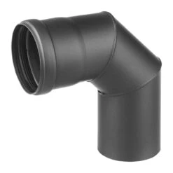 Pellet-Ofenrohrbogen Stahl 90° Schwarz