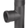 T-Stück Pellet-Ofenrohr Stahl 90° Schwarz, Steckende-Muffe -Brunner Verkäufe 2139 0