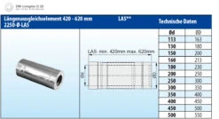 Längenausgleichsrohr 420-620 Mm Doppelwandig - Eka Complex D 25 7 Längenausgleichsrohr 420-620 Mm Doppelwandig - Eka Complex D 25 -Brunner Verkäufe 216 1
