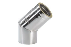 Schornstein Winkel 45° Mit Prüföffnung Doppelwandig - Eka Cosmos D 25