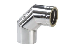 Schornstein Winkel 87° Mit Prüföffnung Doppelwandig - Eka Cosmos D 25