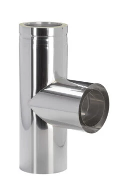 Feuerungsanschluss 90° Design Hochtemperatur Edelstahl Doppelwandig - Eka Cosmos D 25