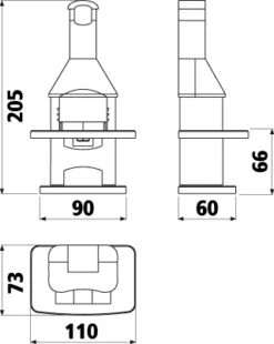 Grillkamin Wellfire NOVA Braun Mit Betonhaube Und Beistelltisch -Brunner Verkäufe 2293 1