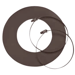 Rosette Mit Zwei Schellen Für Aluflexrohr, Braun 4 Rosette Mit Zwei Schellen Für Aluflexrohr, Braun – Bild 2