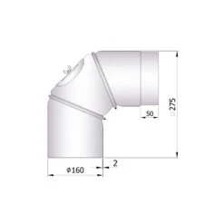 Rauchrohrbogen Stahl Verstellbar 0-90° Unlackiert Mit Tür -Brunner Verkäufe 312798aedba1fe468599759a7db85229
