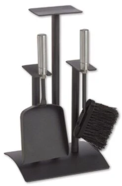 Kaminbesteck Stahl Lienbacher Mit Edelstahlgriffen, 2-teilig Anthrazit Beschichtet