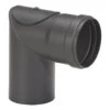 Pellet-Ofenrohrbogen Stahl 90° Schwarz, Mit Tür Auf Muffenseite -Brunner Verkäufe 3451 0
