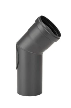 Pellet-Ofenrohrbogen Stahl 45° Schwarz Mit Putztür -Brunner Verkäufe 3464 1