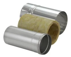 Schornsteinrohr Edelstahl 330 Mm Doppelwandig Kürzbar - Eka Chromos D 25 -Brunner Verkäufe 3954 1