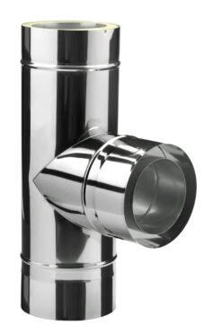 Feuerungsanschluss 90° Hochtemperatur Edelstahl Doppelwandig - Eka Complex D 50