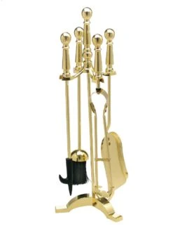 Kaminbesteck Lienbacher Aus Stahl, 4- Teilig, Vermessingt -Brunner Verkäufe 4498 0