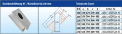 EKA Brandschutz Dachdurchführung 45°, Wandstärke Bis 240 Mm -Brunner Verkäufe 4584 2
