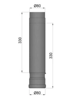 Teleskop-Pellet-Ofenrohr Stahl 500-800 Mm Schwarz -Brunner Verkäufe 5593 1