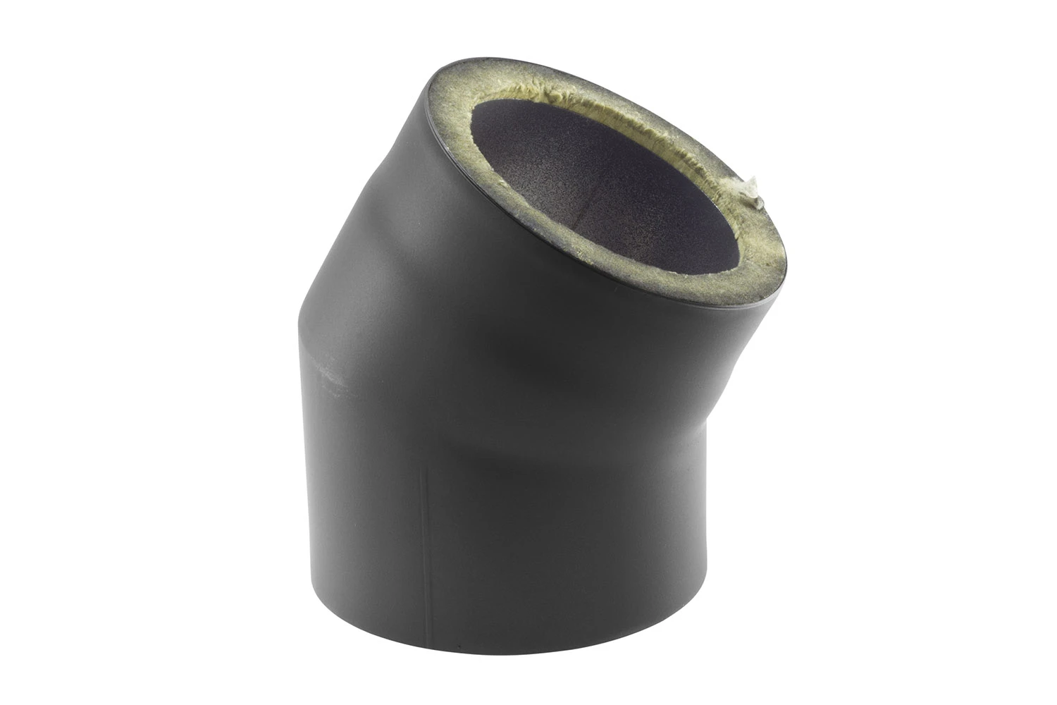 Rauchrohrbogen Stahl 30° Doppelwandig Ø 150 Mm Schwarz 5 Rauchrohrbogen Stahl 30° Doppelwandig Ø 150 Mm Schwarz – Bild 3