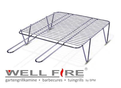 Grillrost Mit Füßen Edelstahl 46 X 46 Cm 4 Grillrost Mit Füßen Edelstahl 46 X 46 Cm – Bild 2
