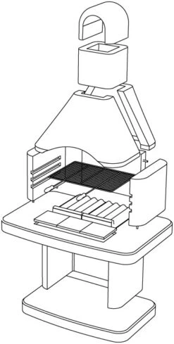 Grillkamin Wellfire SIESTA Braun Mit Betonhaube -Brunner Verkäufe 5755 3