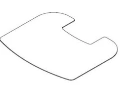 Vorlegeplatte Kaminofen TermaTech TT30, 6 Mm ESG Klarglas