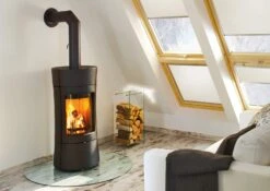 Kaminofen Leda VISPA Schwarz, 6 KW -Brunner Verkäufe 6650 21113a